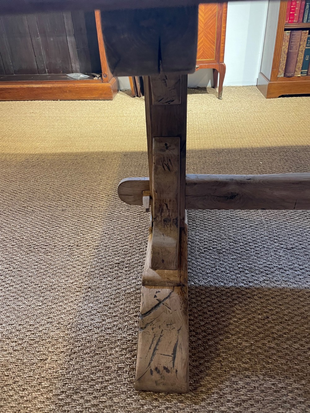Scrubbed oak refectory table  View VIII