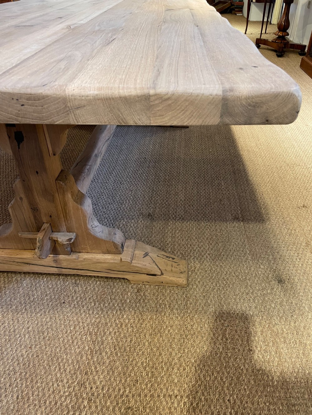 Scrubbed oak refectory table  View XII