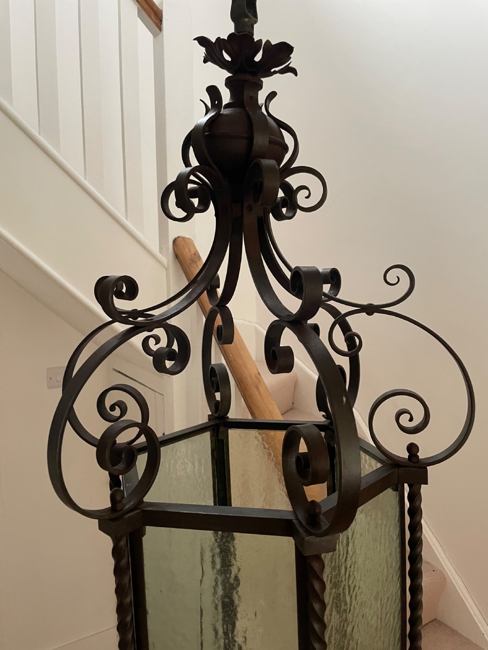 Large wrought iron hallway lantern  View II