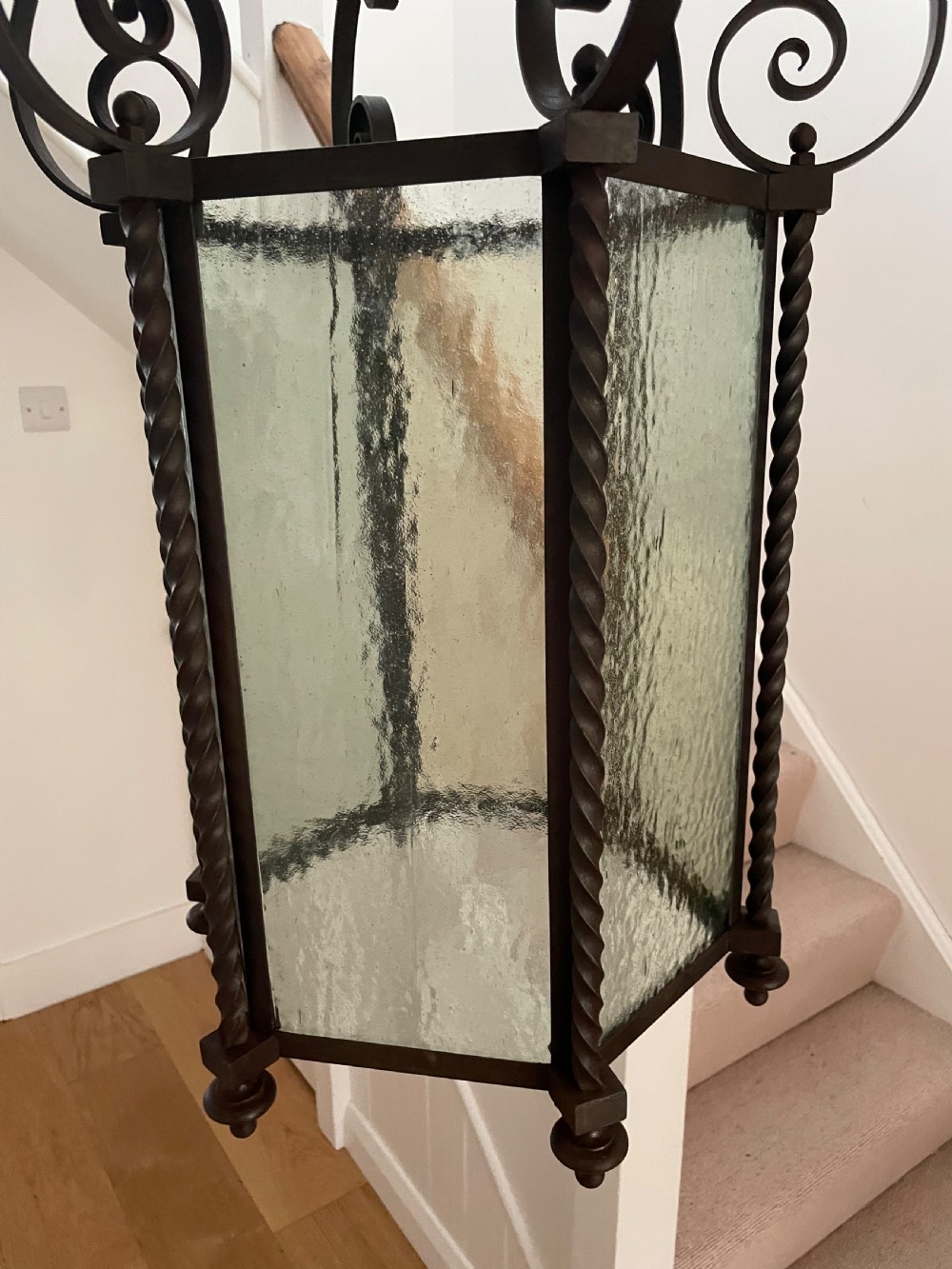 Large wrought iron hallway lantern  View III