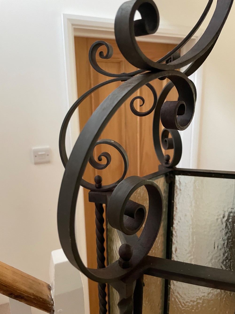 Large wrought iron hallway lantern  View IX