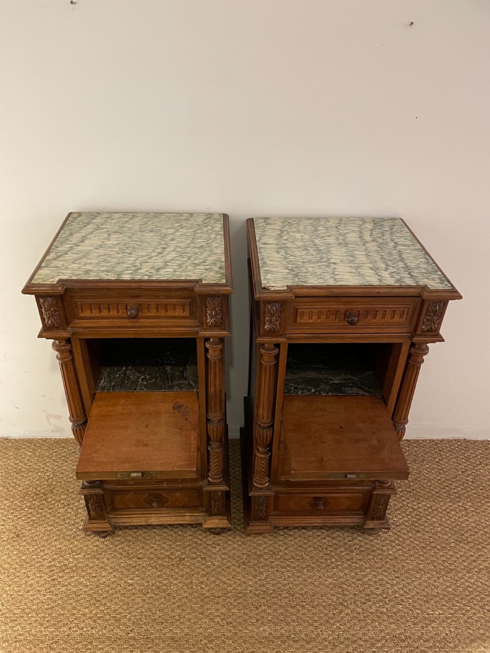 Pair of walnut bedside cabinets  View VI