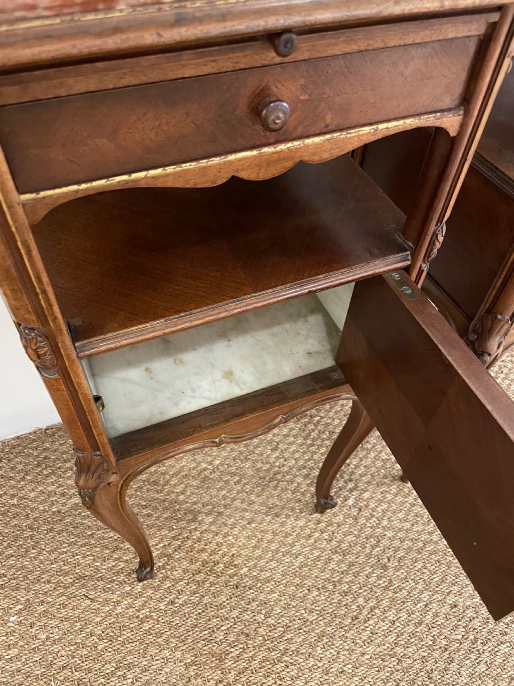 Pair of walnut bedside cabinets  View VI