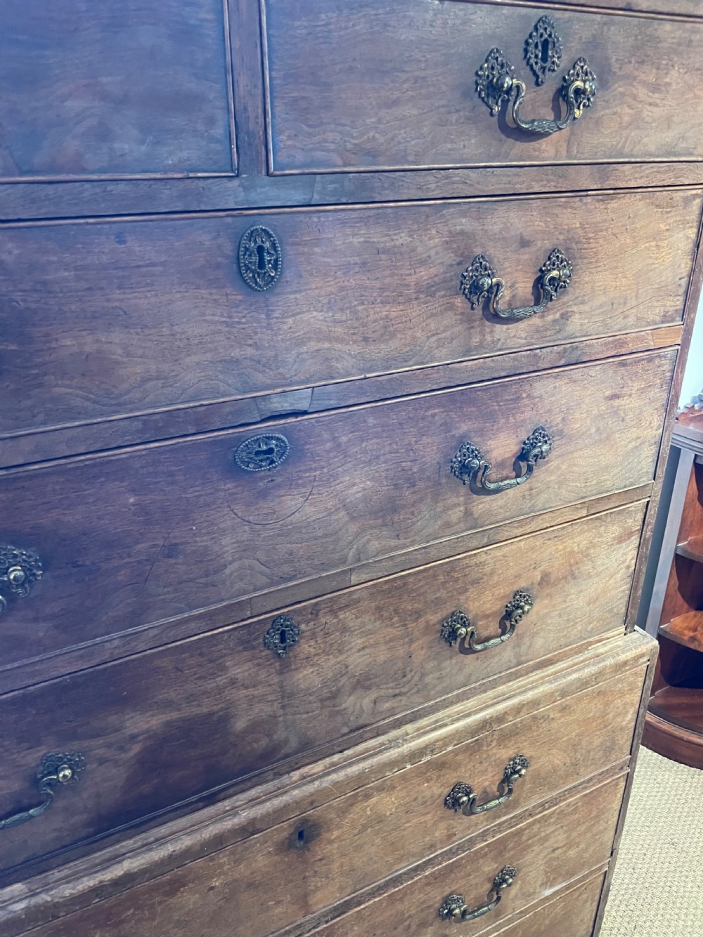 18th century mahogany chest on chest  View II