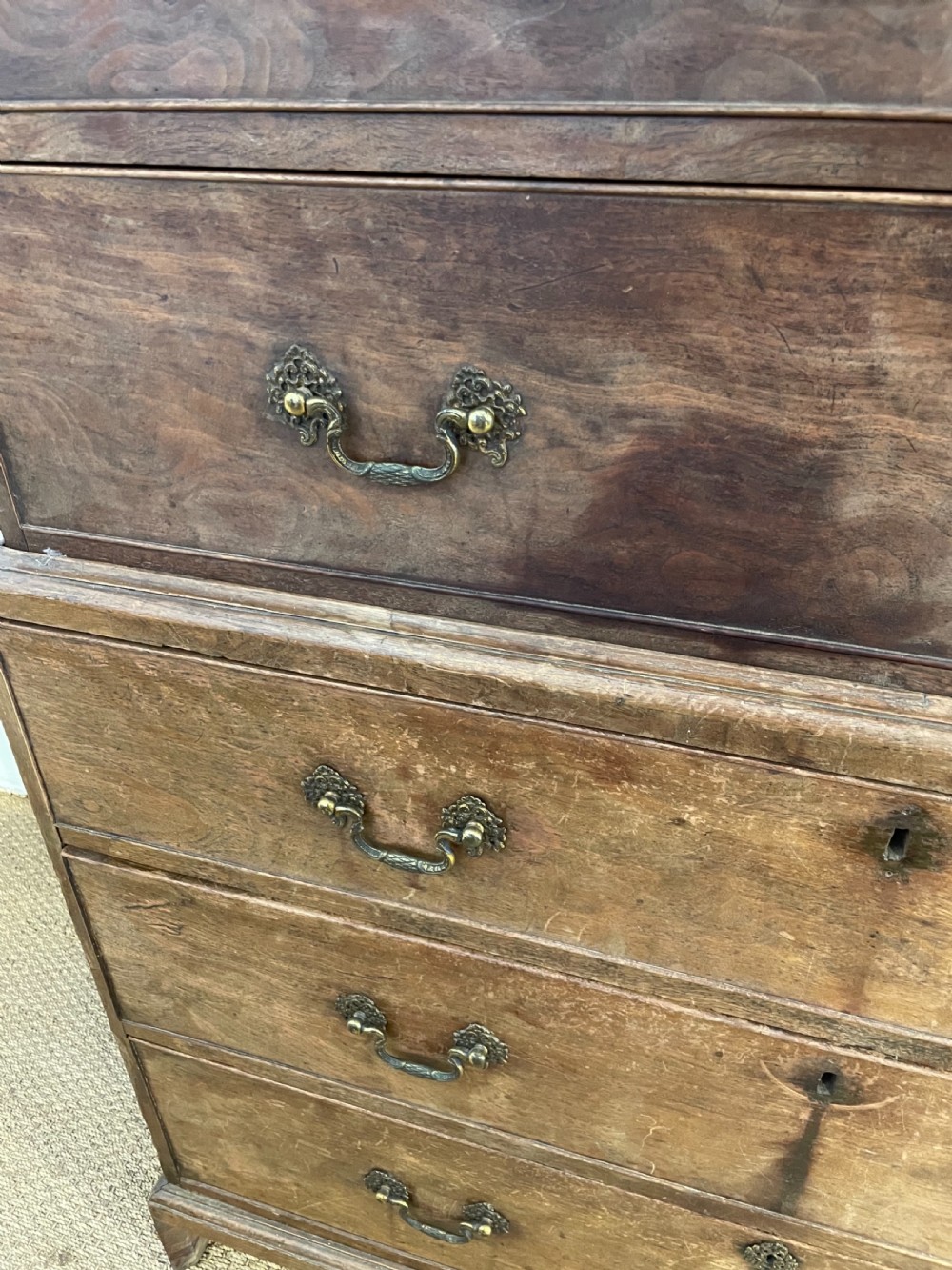 18th century mahogany chest on chest  View X