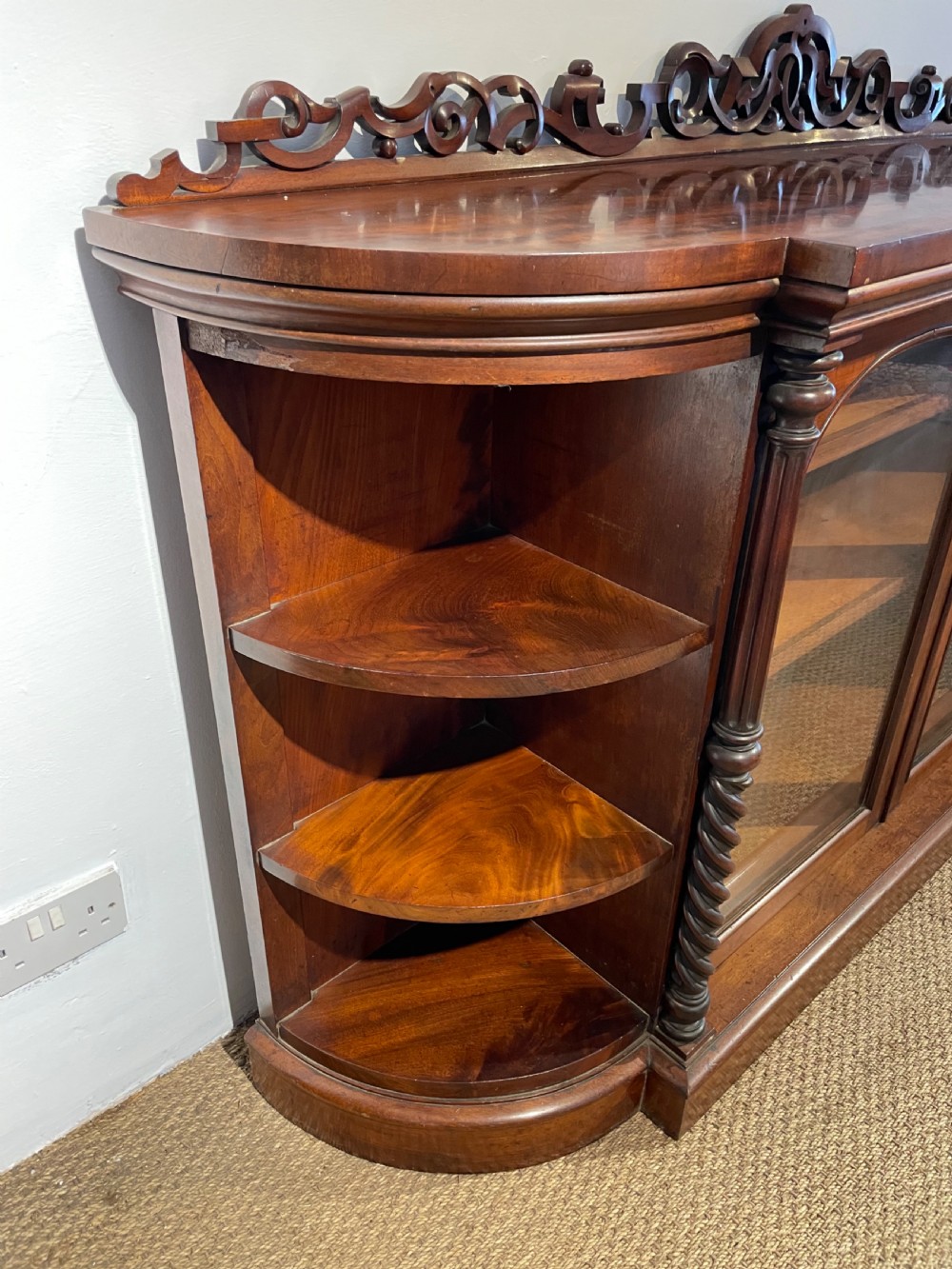 Victorian mahogany bookcase  View III