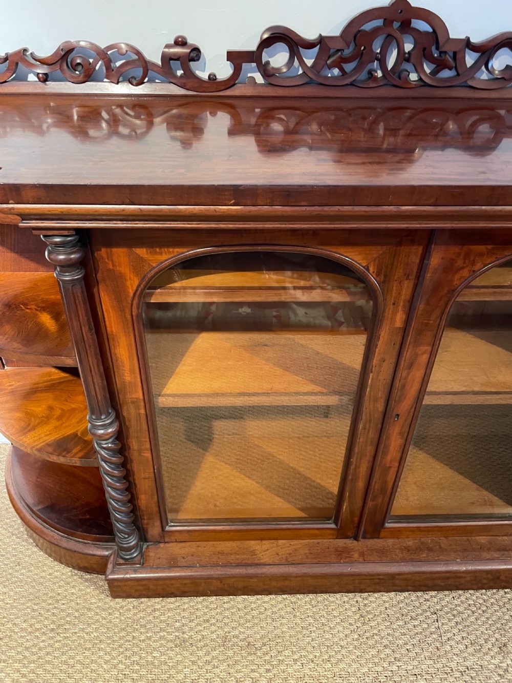 Victorian mahogany bookcase  View IV