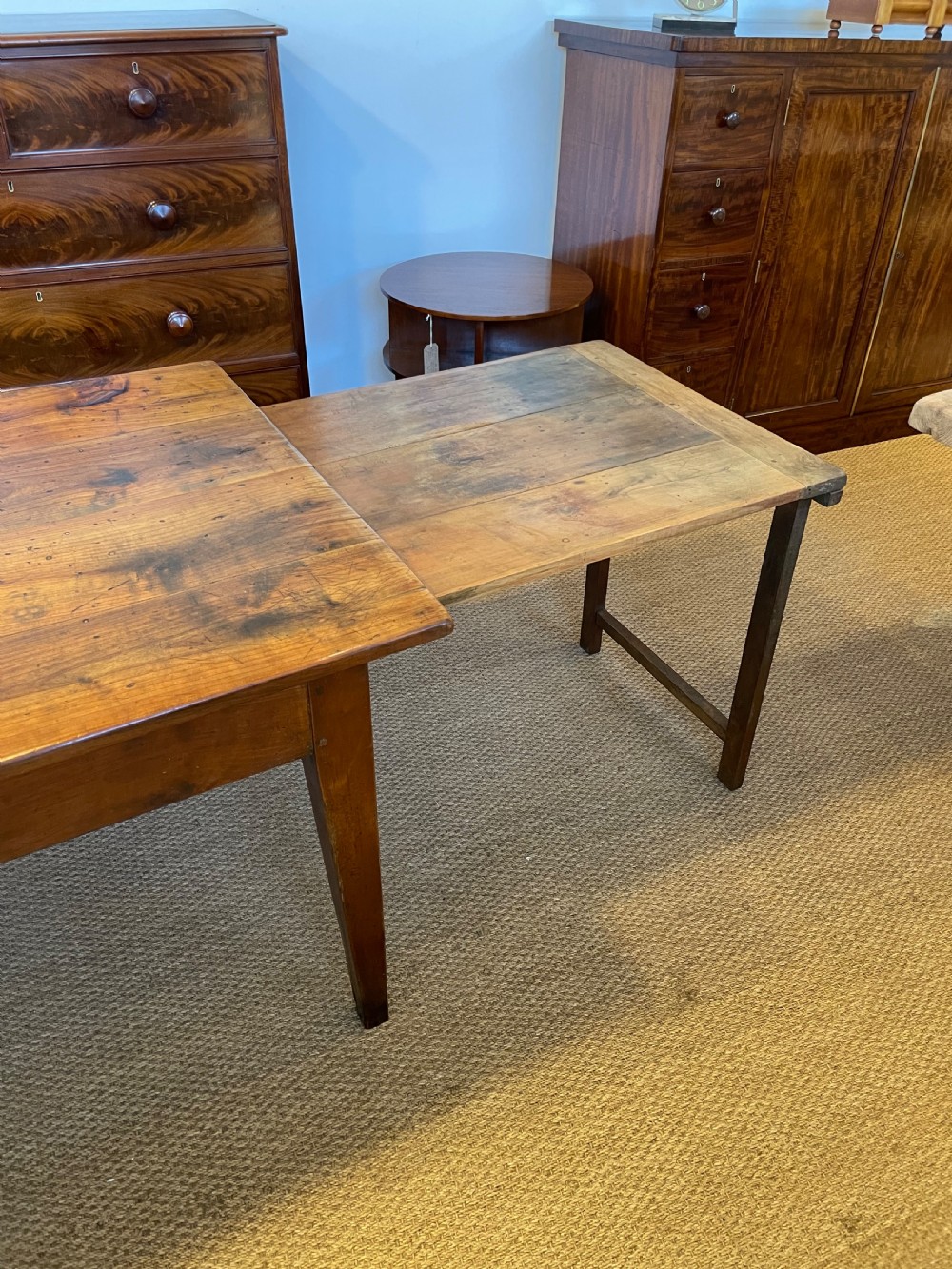 Very large cherry wood farmhouse table  View VI