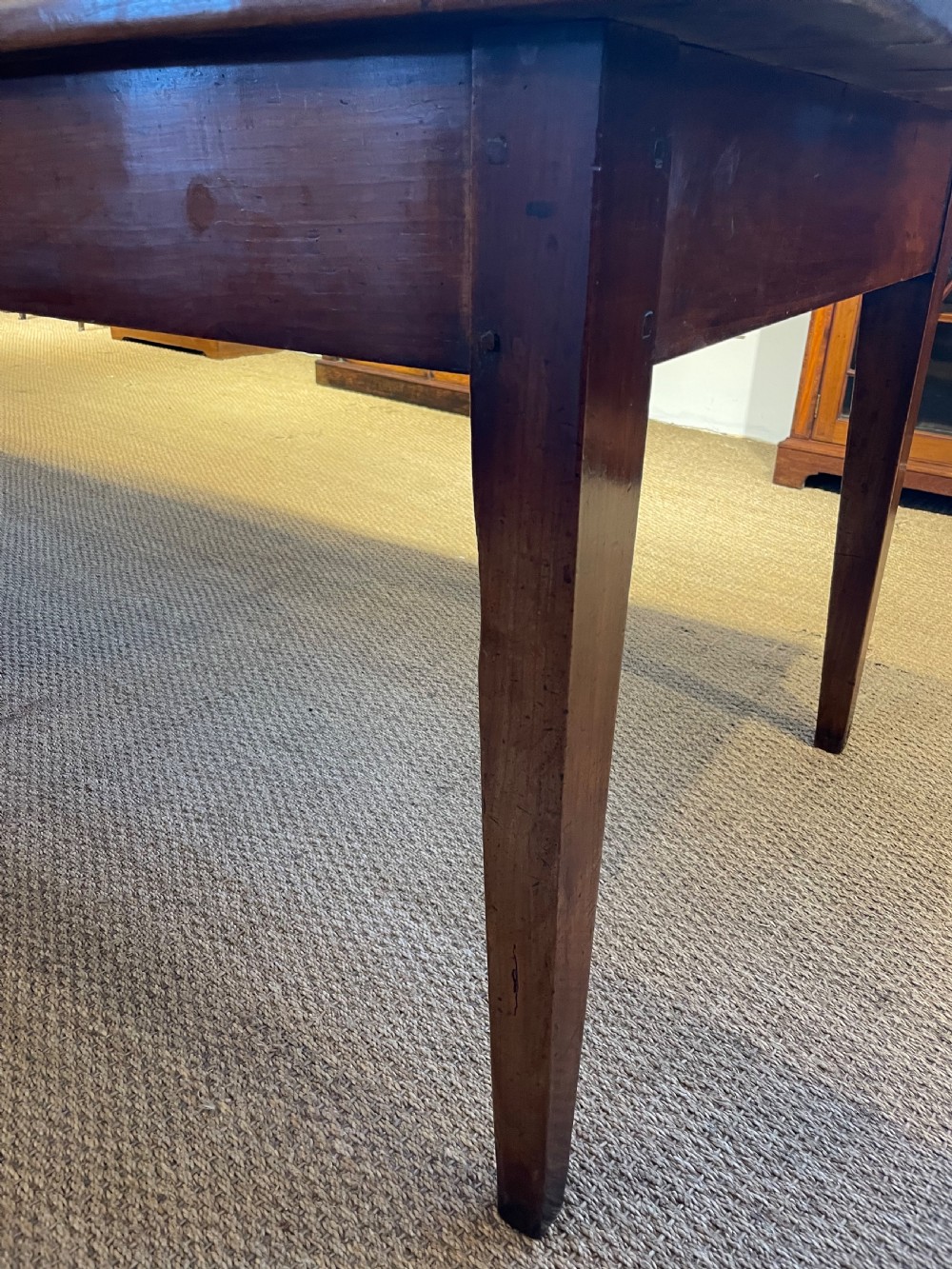 Very large cherry wood farmhouse table  View XIII