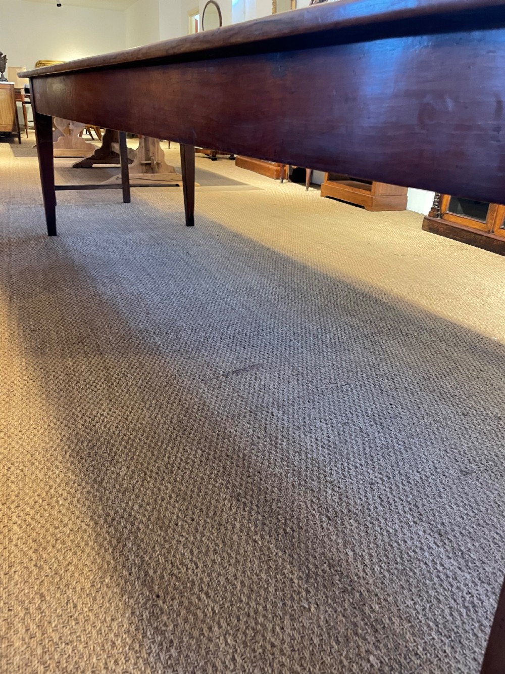 Very large cherry wood farmhouse table  View XIV