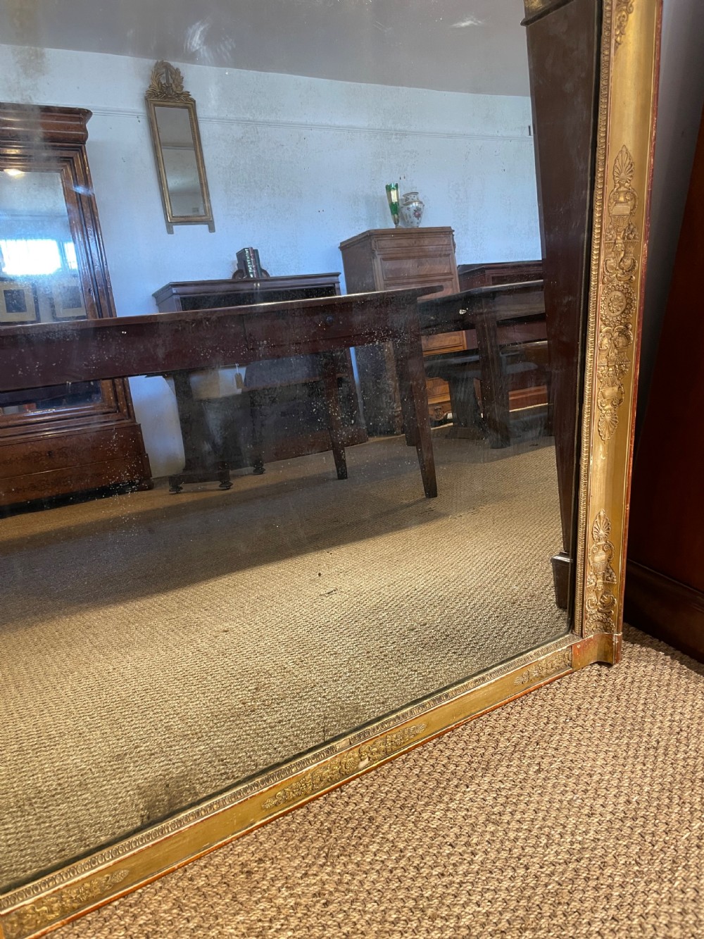 Antique overmantle mirror  View V