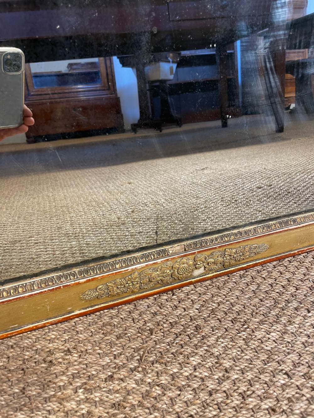 Antique overmantle mirror  View VII