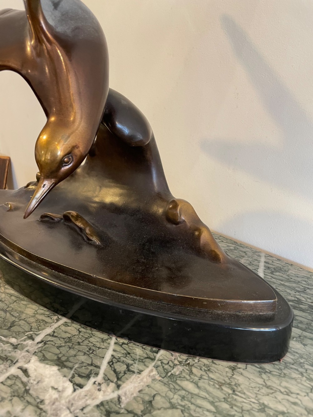 Art Deco bronze seabird by Lorino  View IV