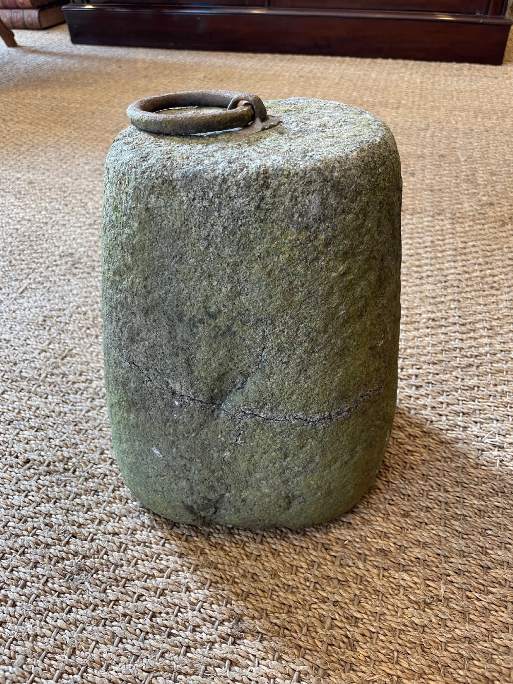 Antique granite farm weight  View II
