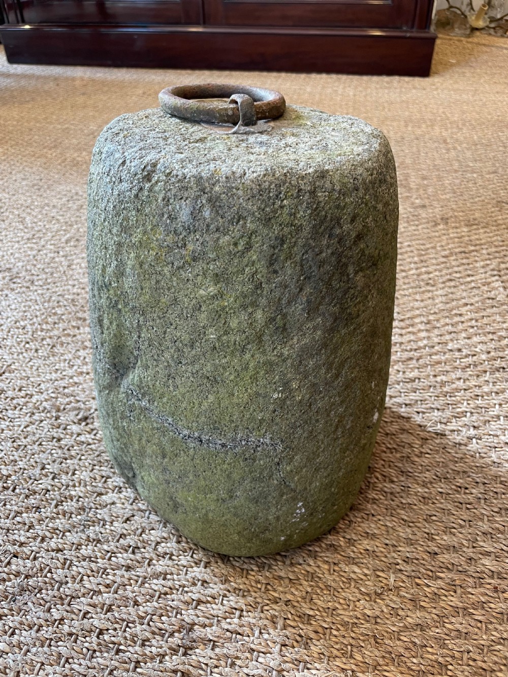 Antique granite farm weight  View III