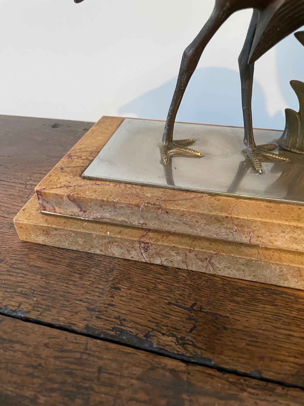 Art Deco bronze group of 3 cranes by Andras Sinko View VI