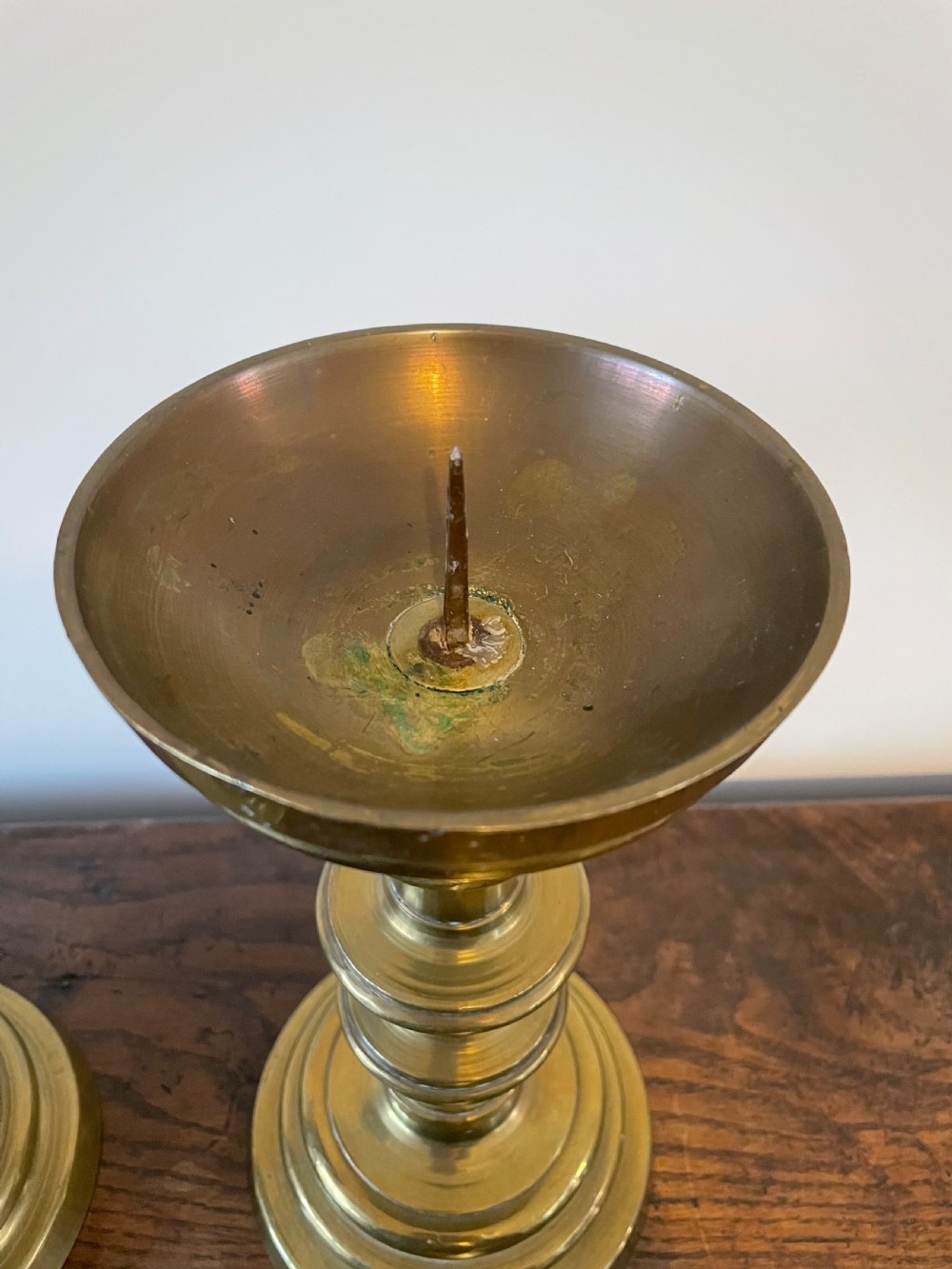 17th century style brass candlesticks  View III