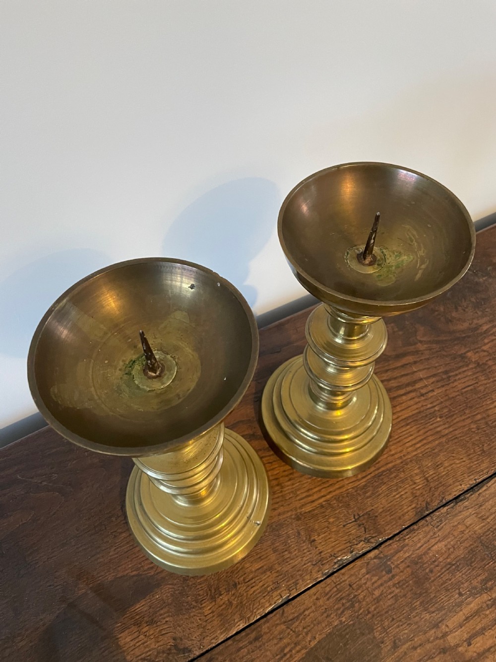 17th century style brass candlesticks  View VI