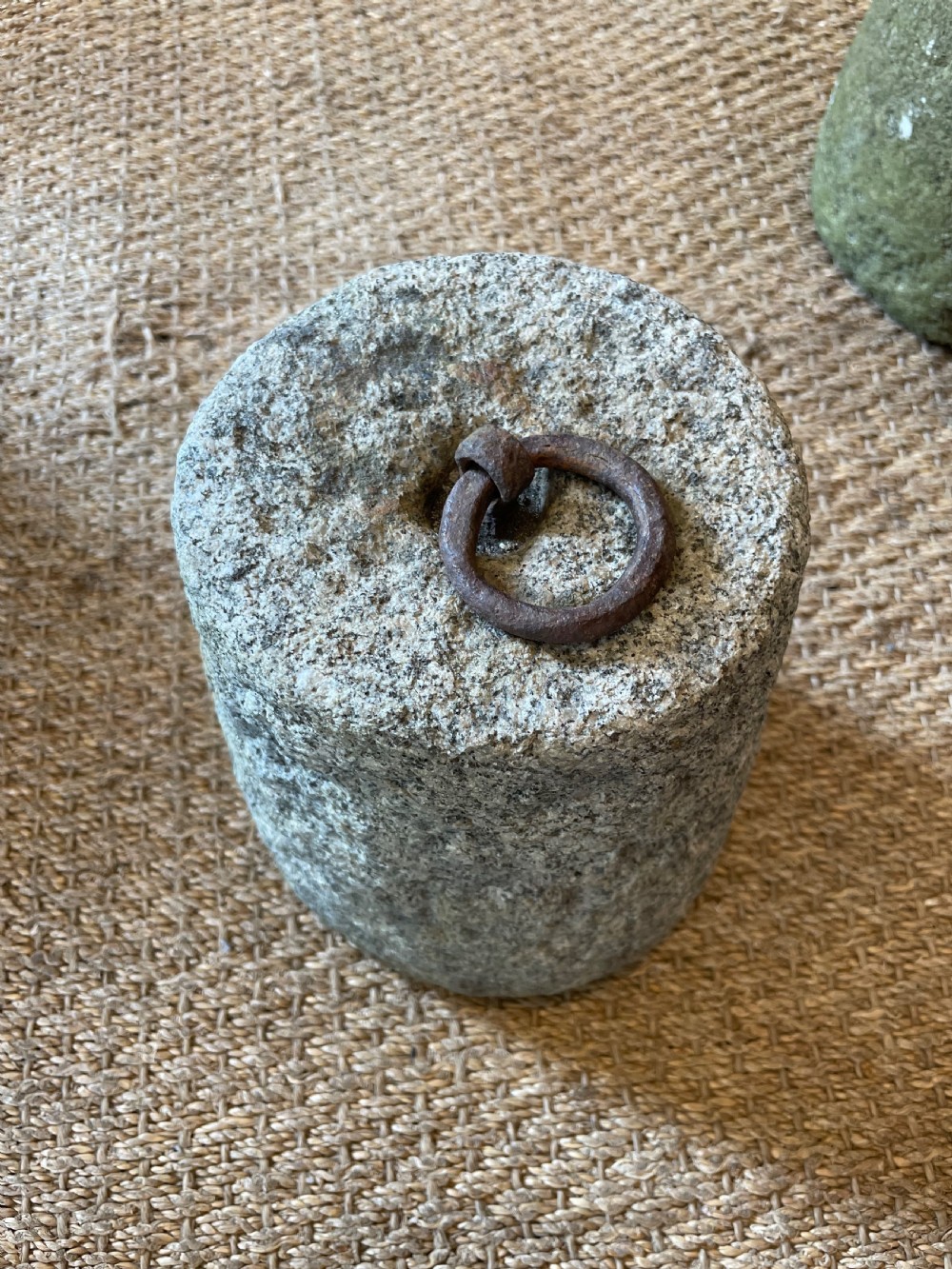 Antique granite farm weight  View III
