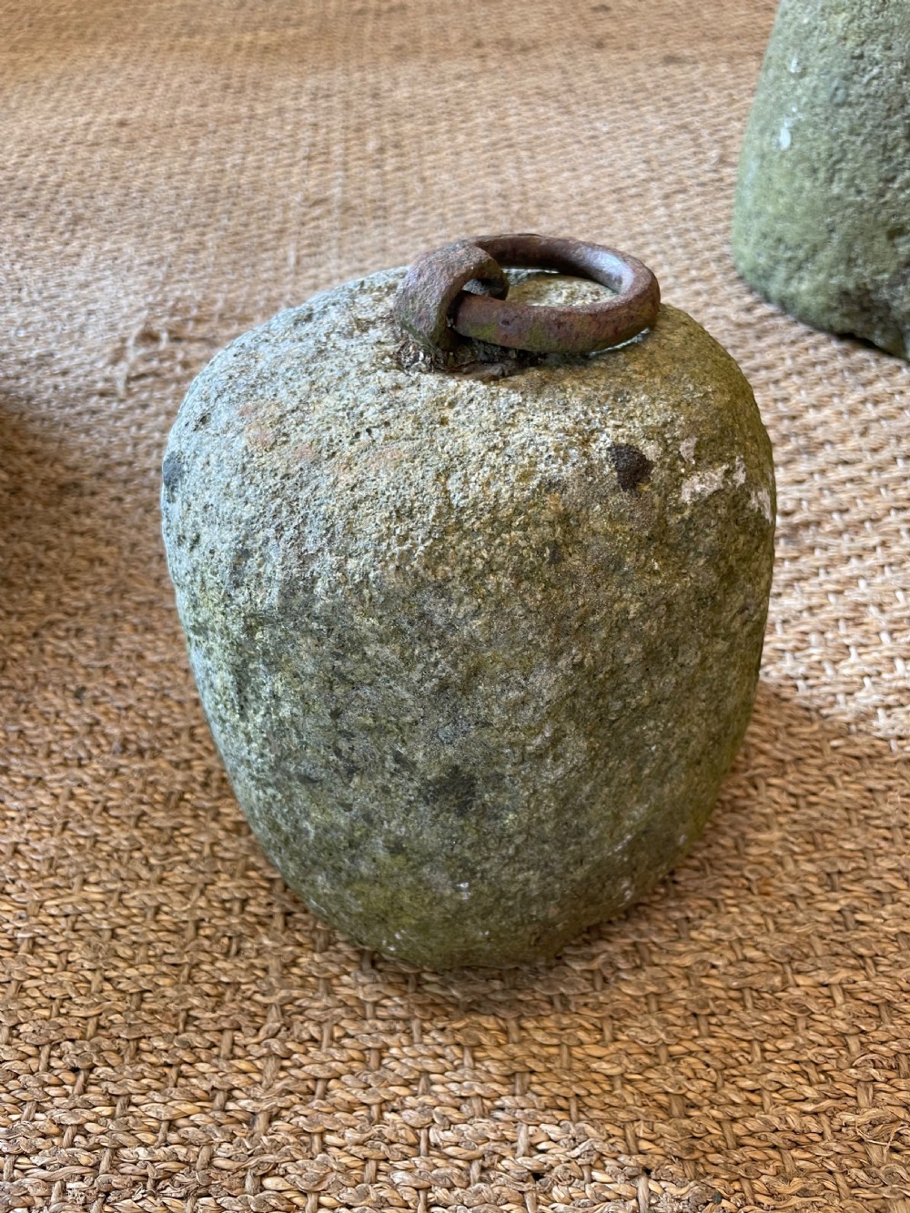 Antique granite farm weight 