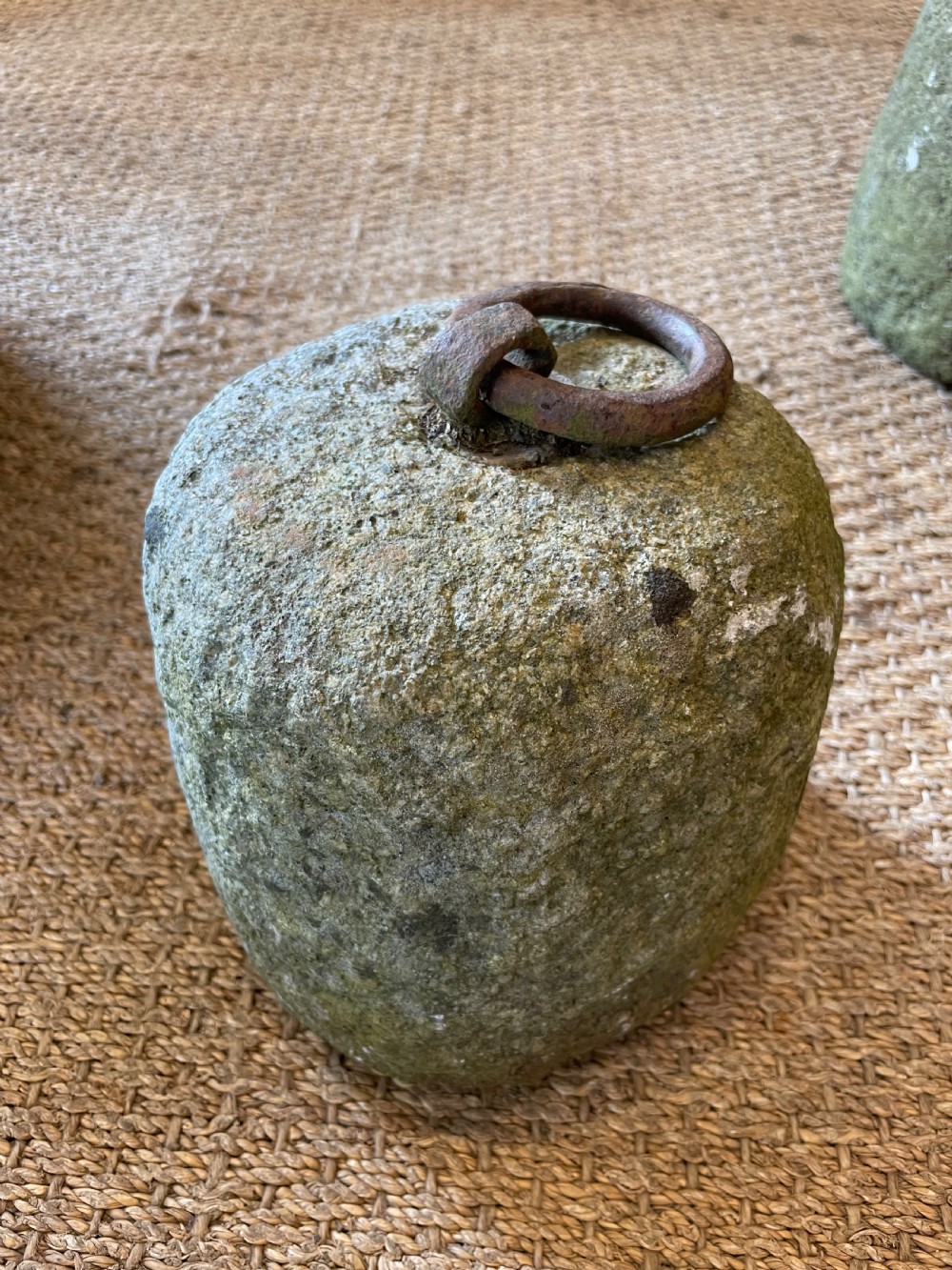 Antique granite farm weight  View II
