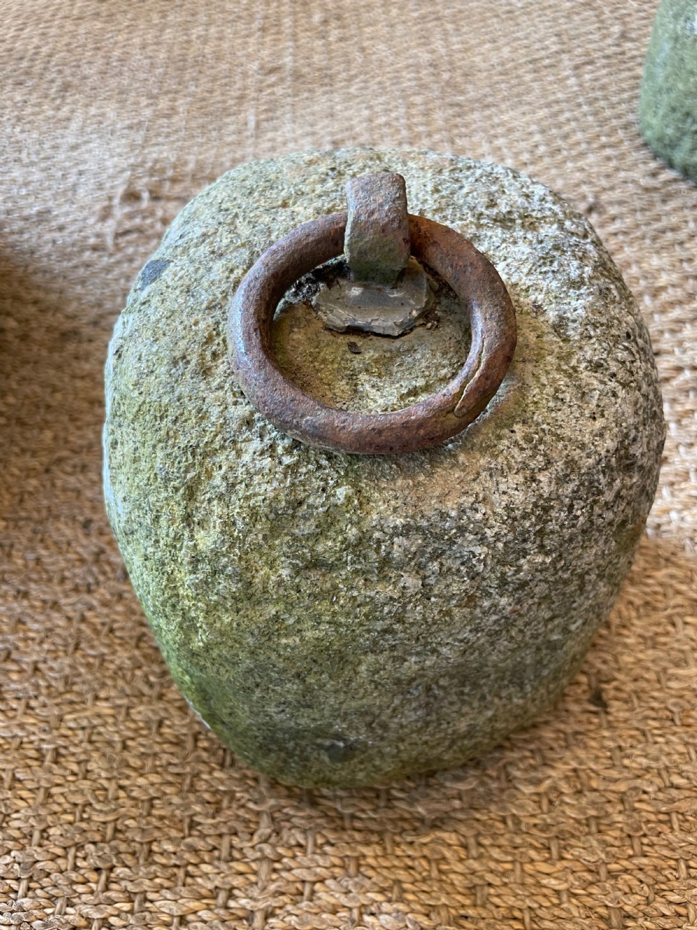 Antique granite farm weight  View III