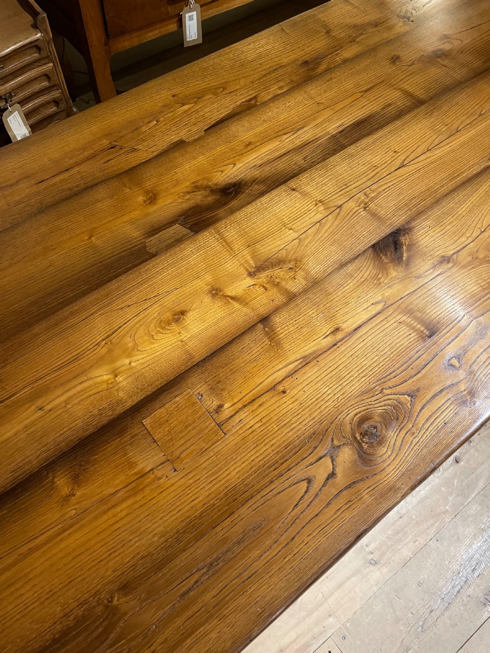 Large Oak refectory table  View X