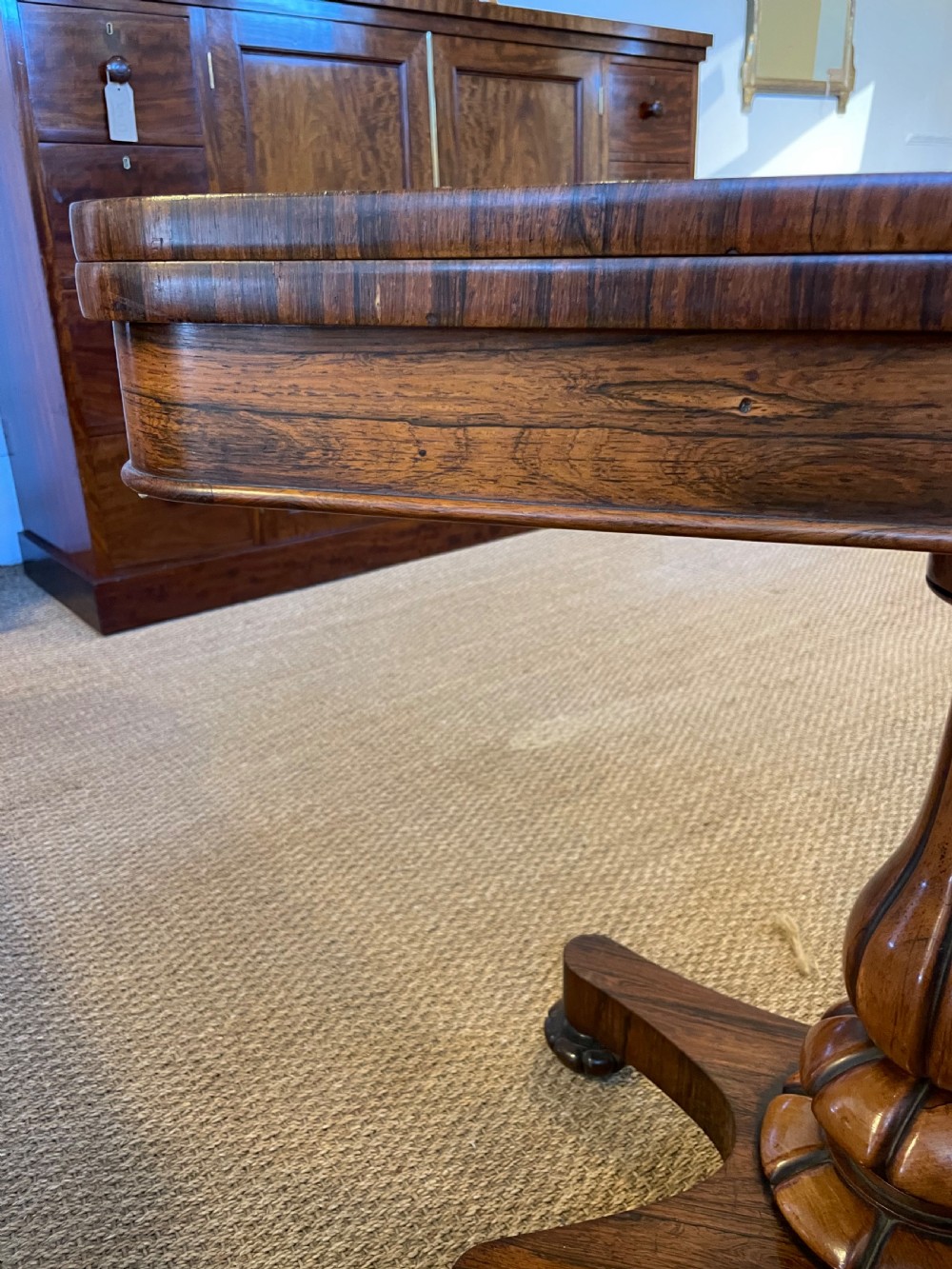 William IV rosewood card table  View VII