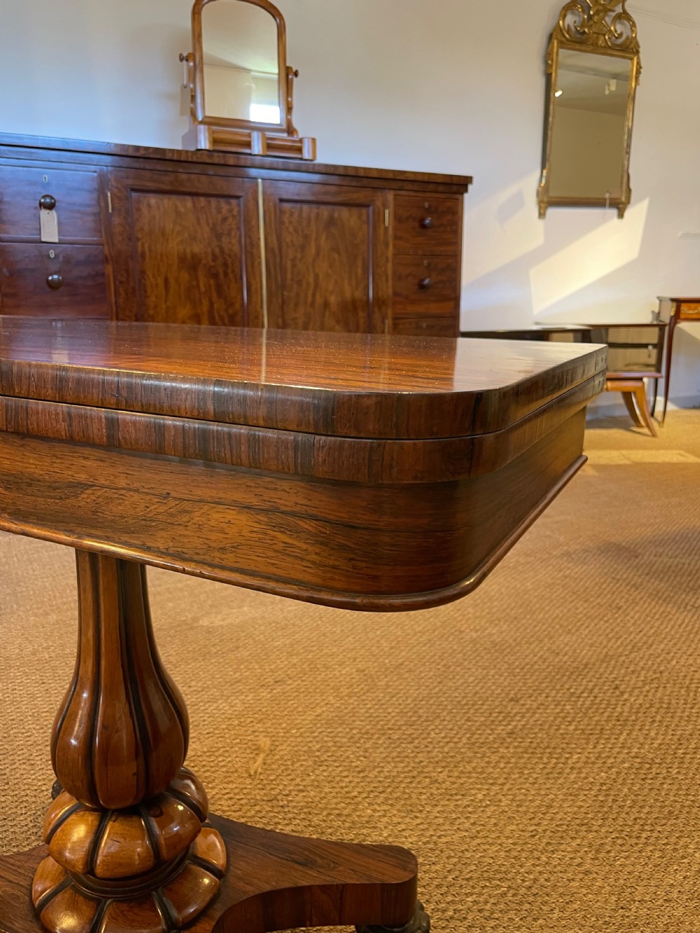 William IV rosewood card table  View VIII