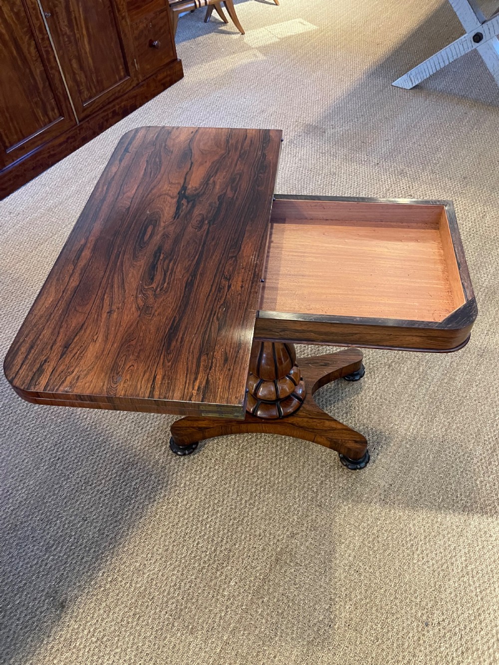 William IV rosewood card table  View IX
