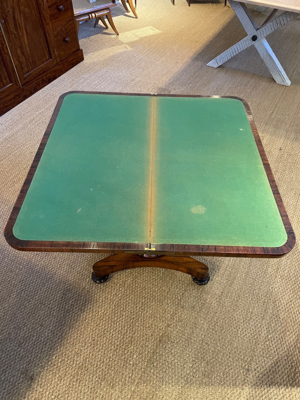 William IV rosewood card table  View X