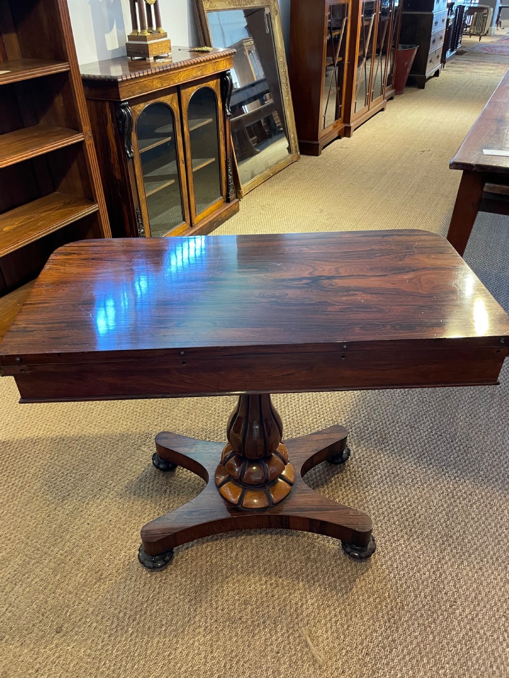 William IV rosewood card table  View XII