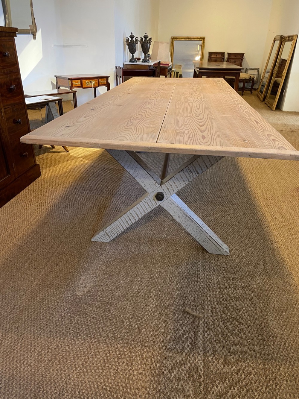 Large wide farmhouse table  View II