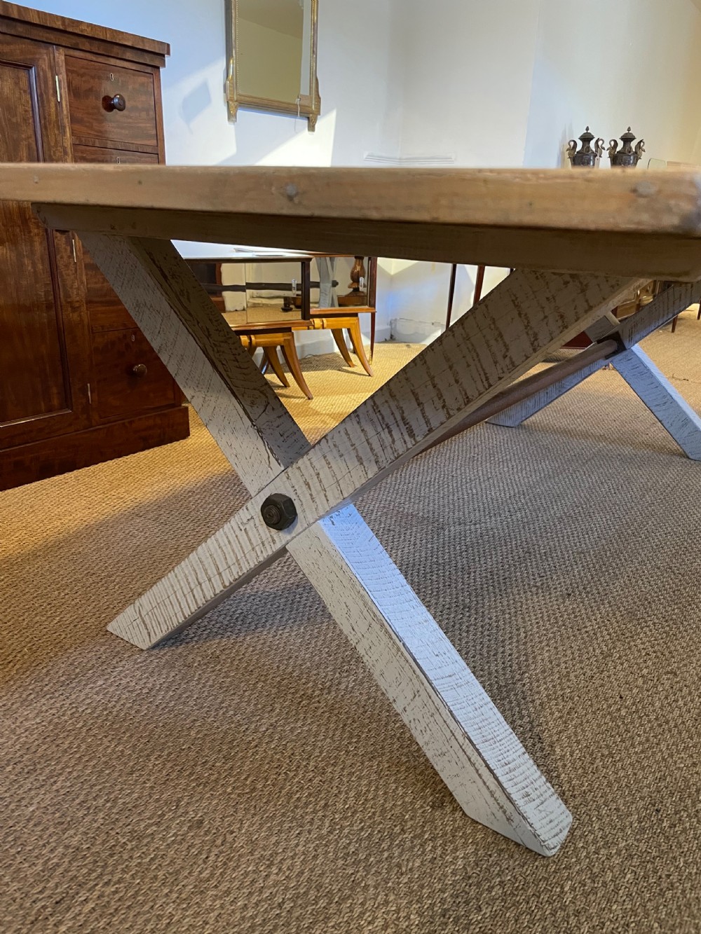 Large wide farmhouse table  View III