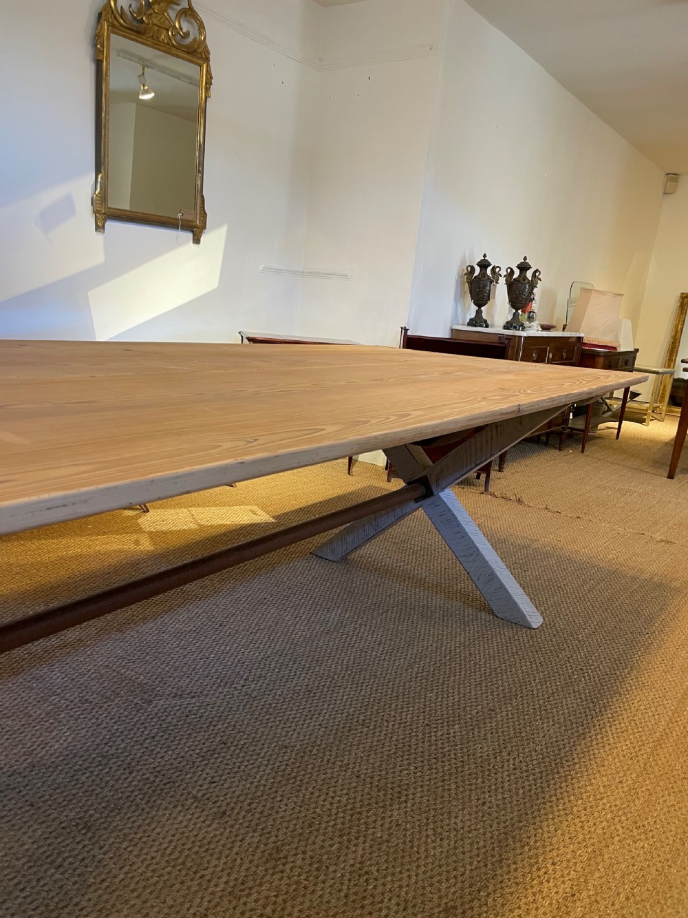 Large wide farmhouse table  View V