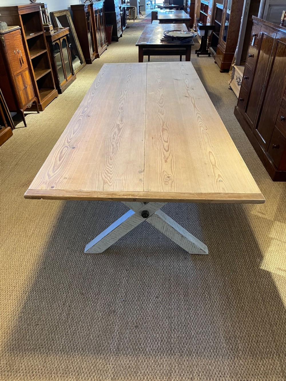 Large wide farmhouse table  View IX