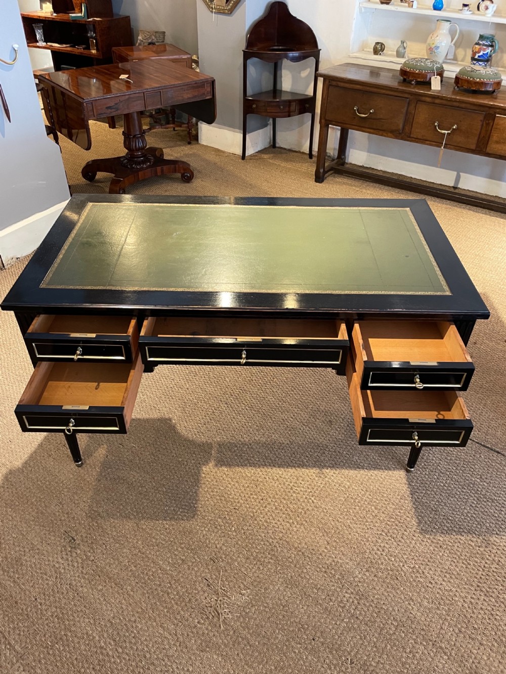 Ebonised writing desk  View II