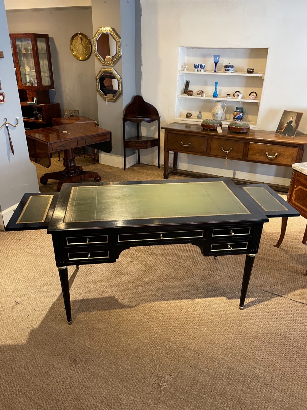 Ebonised writing desk  View V
