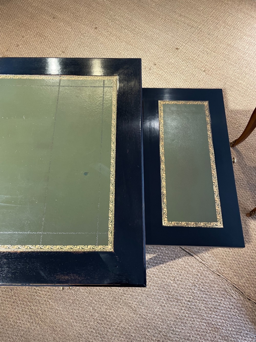 Ebonised writing desk  View VIII
