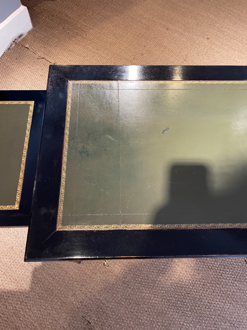 Ebonised writing desk  View XI