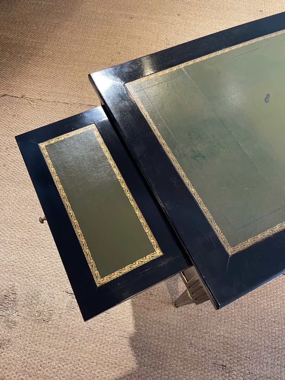 Ebonised writing desk  View XIII