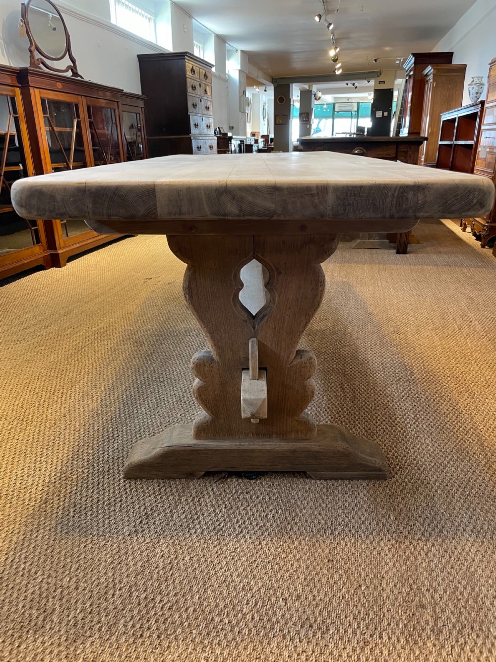 Oak refectory table  View XI