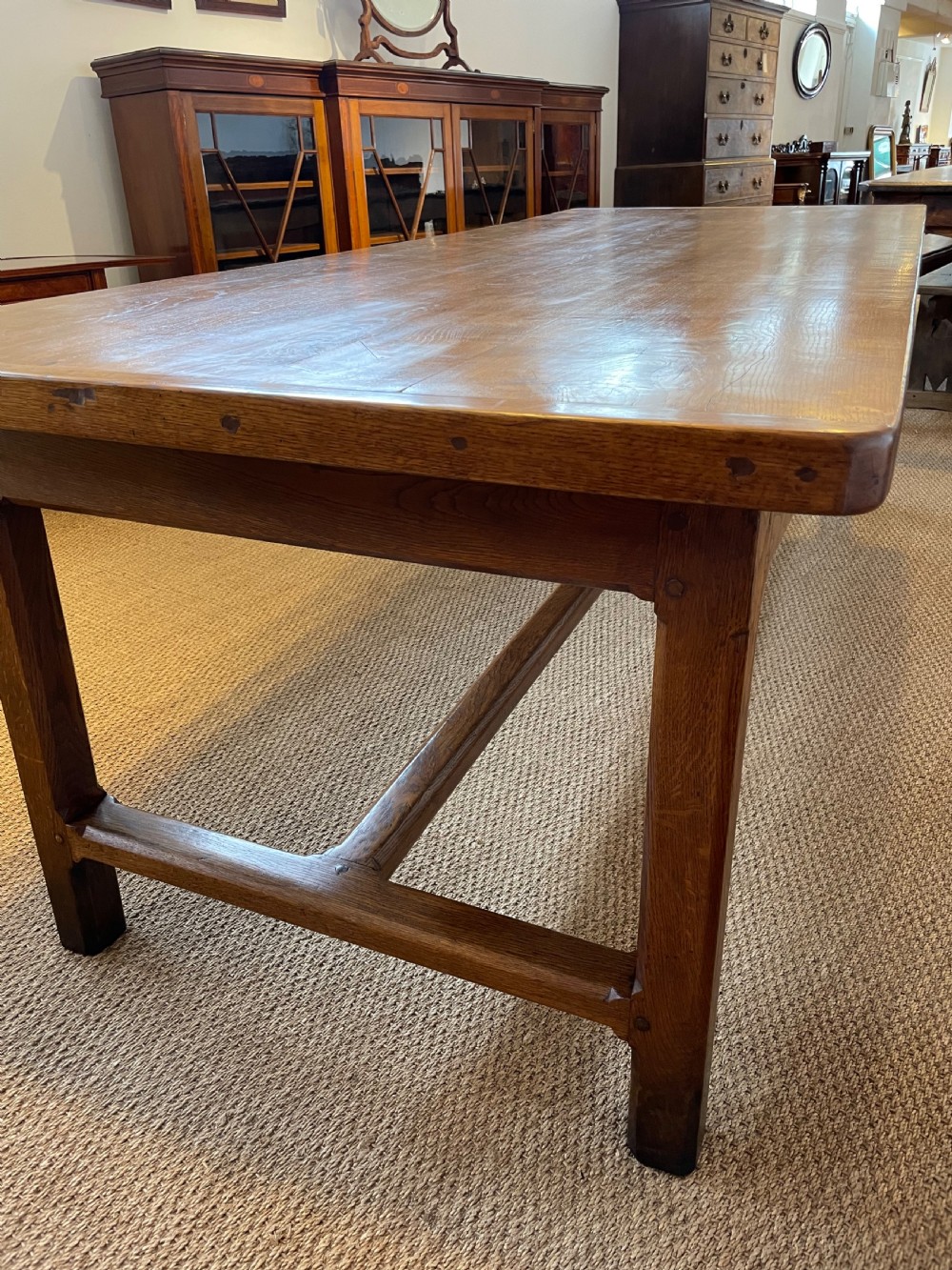 Oak farmhouse table  View X