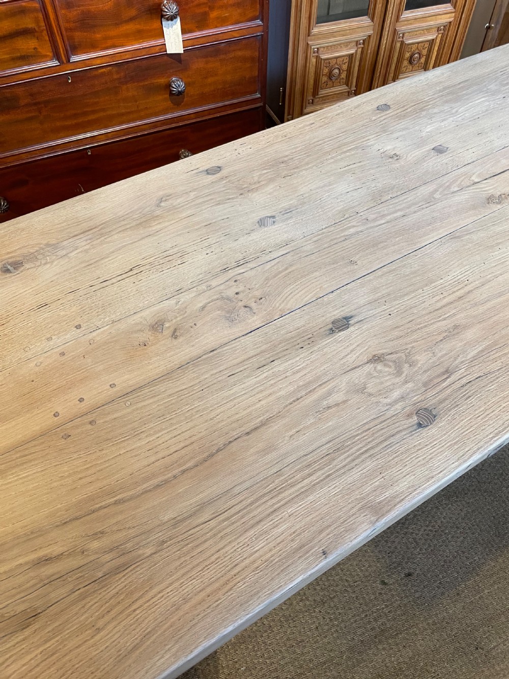 Oak refectory table  View VI