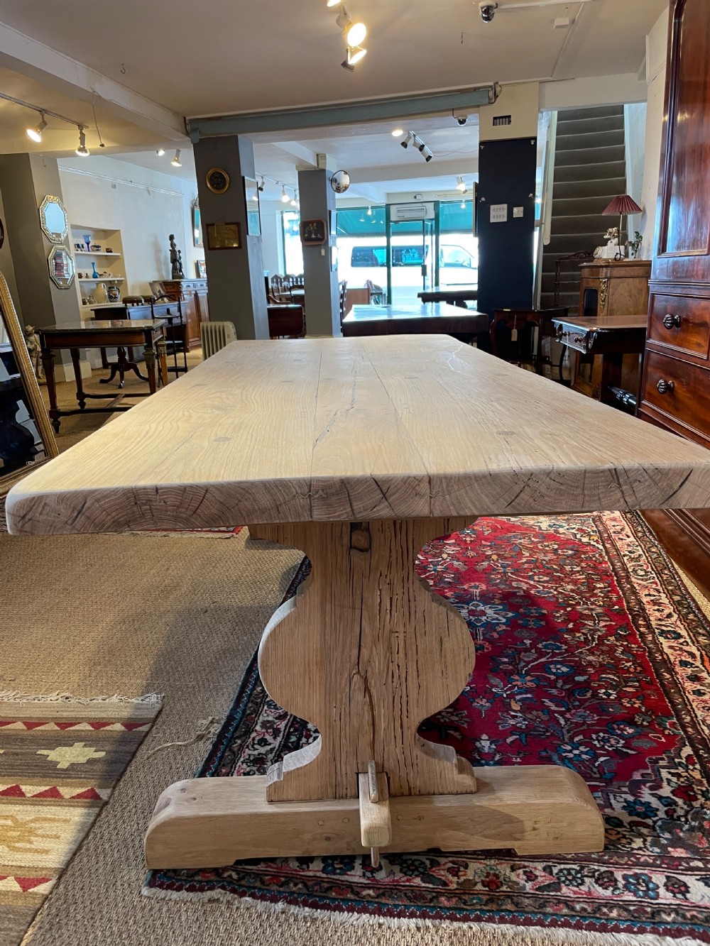 Oak refectory table  View XI