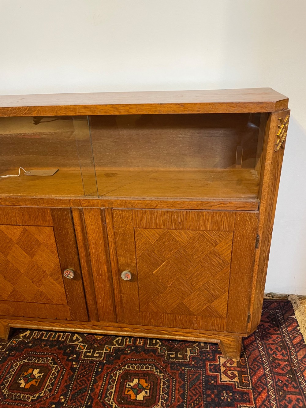 Small Art Deco oak bookcase  View II
