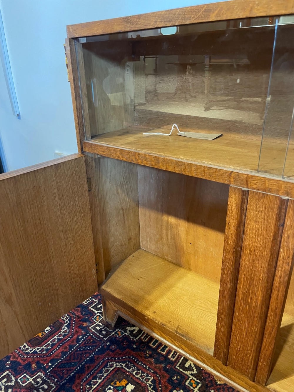 Small Art Deco oak bookcase  View V
