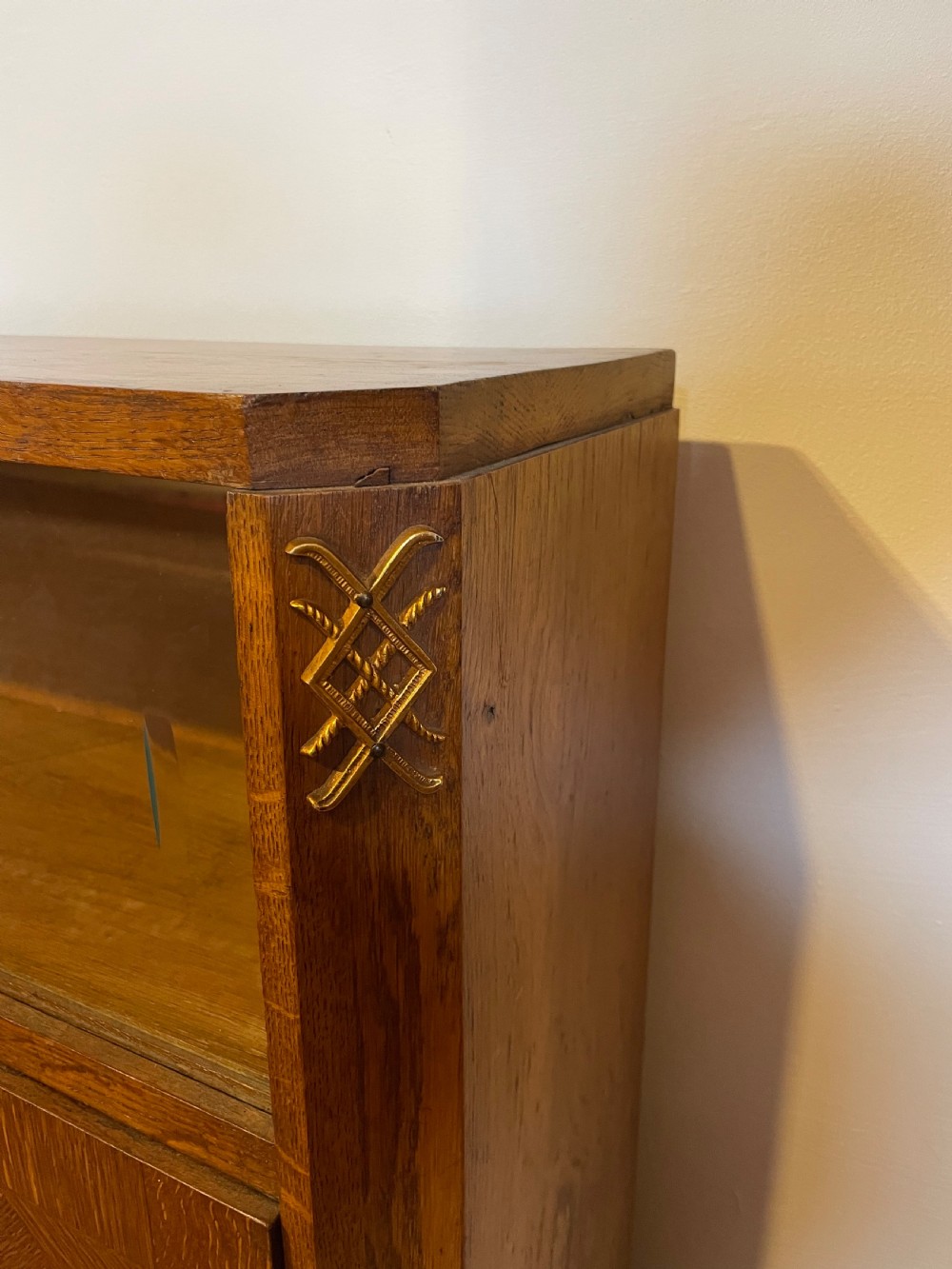 Small Art Deco oak bookcase  View VI