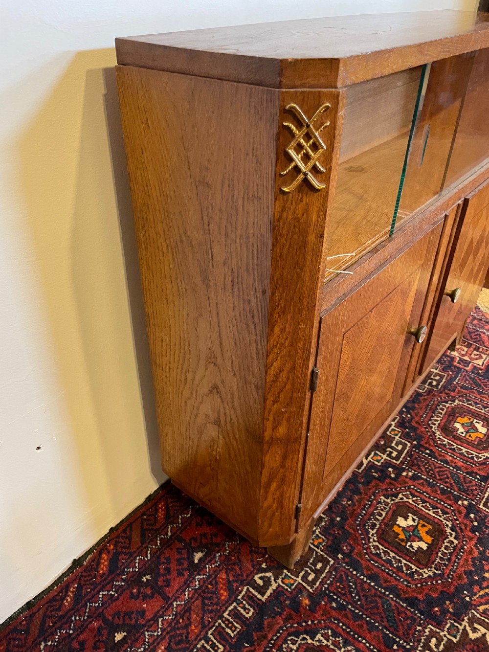 Small Art Deco oak bookcase  View IX