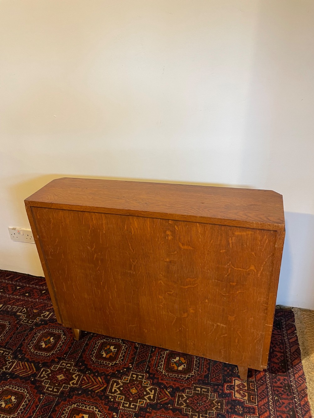 Small Art Deco oak bookcase  View X